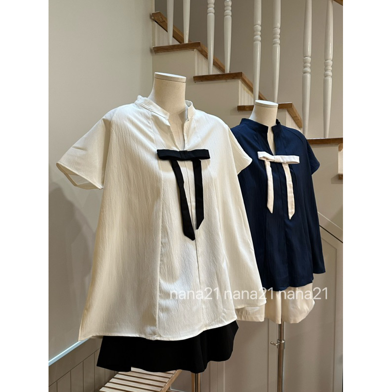 Set áo Babydoll đính nơ kèm quần A248 Nana Nana21 Nữ Woman