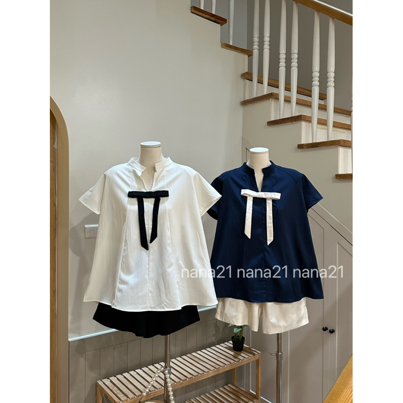Set áo Babydoll đính nơ kèm quần A248 Nana Nana21 Nữ Woman
