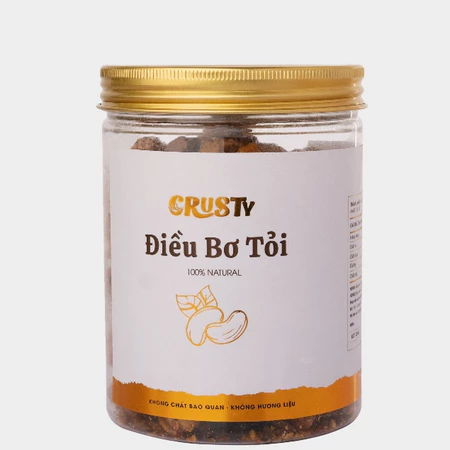 Hạt Điều Vị Bơ Tỏi Crusty Rang Thơm Giòn Rụm Đậm Vị Thượng Hạng Hỗ Trợ Ăn Kiêng Hộp Tròn