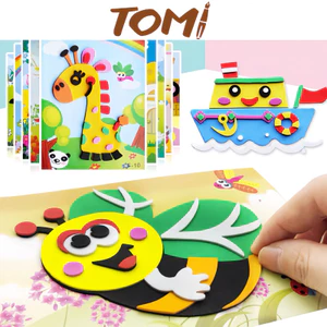 SET 10 TRANH XÉ DÁN XỐP KÍCH THÍCH TƯ DUY SÁNG TẠO CHO BÉ TOMI 262