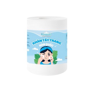 Khăn tẩy trang dùng 1 lần Kawaii 100 tờ 10x10cm - Khăn bông tẩy trang làm sạch da, nhẹ nhàng, mềm mịn