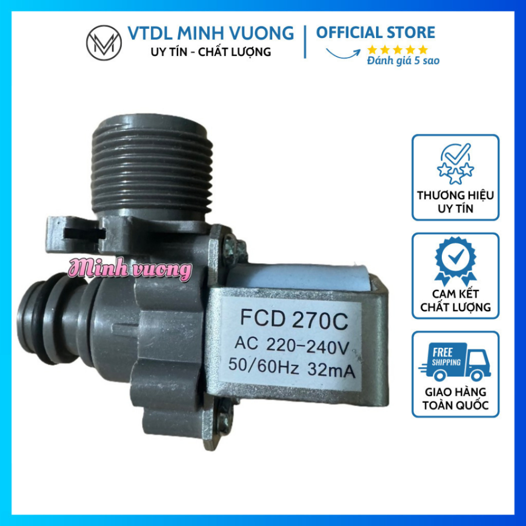 Van Cấp Nước, Van Vô Nước Máy Giặt Toshiba Hàng Chính Hãng Có Đổi Trả
