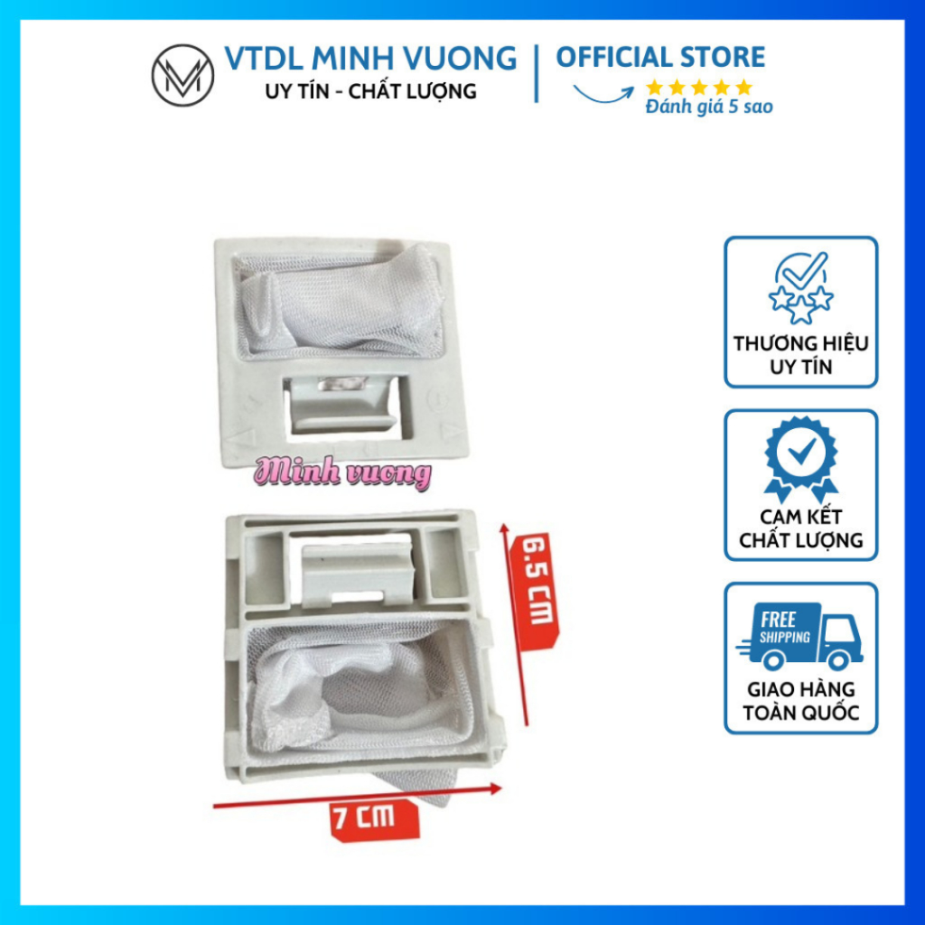 Túi Lọc Rác, Lưới Lọc Rác Máy Giặt Toshiba Inverte (Vuông)