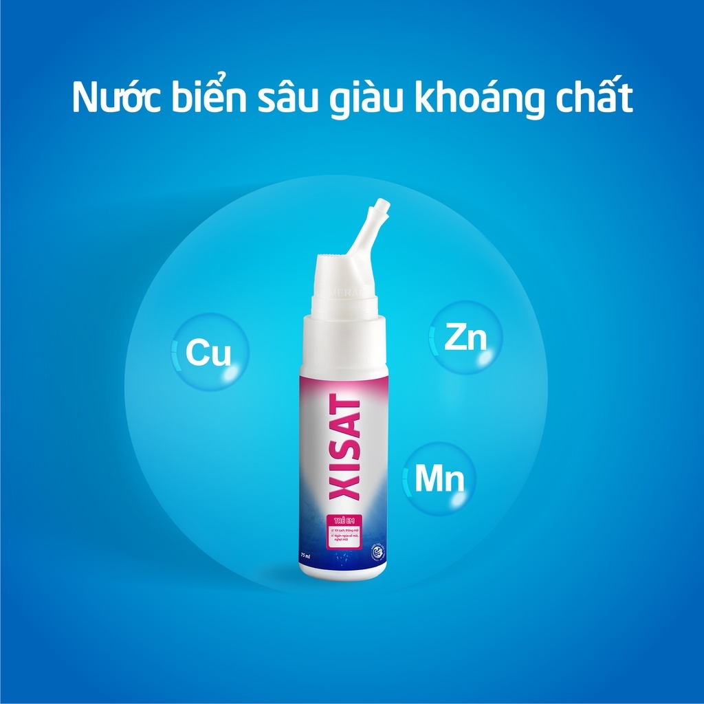 COMBO 2 Xịt mũi nước biển sâu XISAT Trẻ em 75ml giúp vệ sinh mũi, phòng ngừa sổ mũi, viêm xoang - T302201018_2