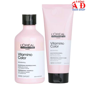Bộ dầu gội xả chăm sóc tóc nhuộm L'oreal Vitamino color 300ml + 200ml
