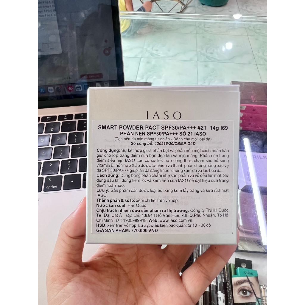 { Hàng công ty} Phấn Nén Iaso Smart Powder Pact SPF 30 màu #21 #23