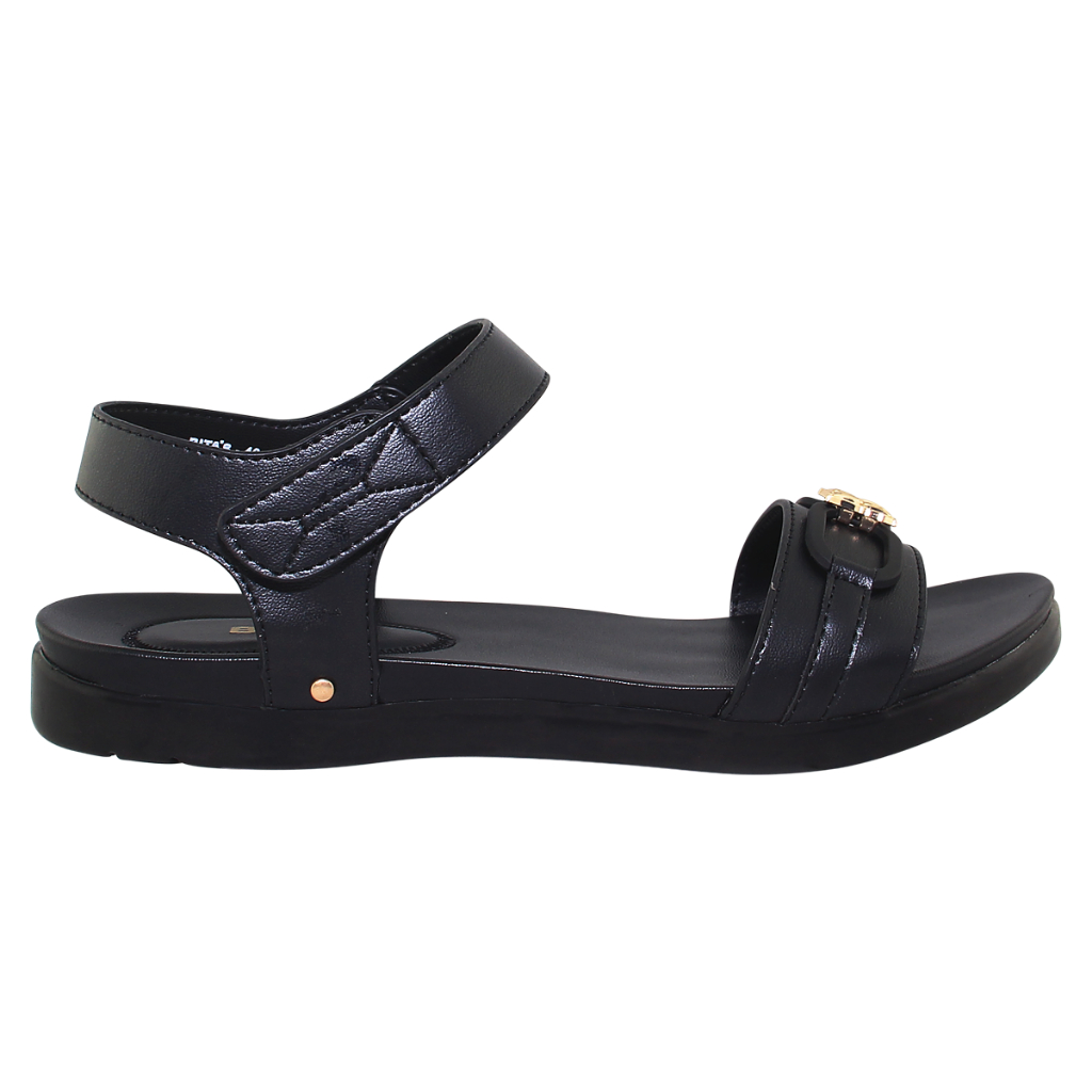 Ảnh Sandal đế bằng nữ Bita's SYN.290 (Beige + Đen + Trắng) 4