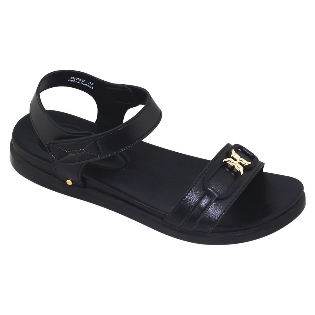 Ảnh Sandal đế bằng nữ Bita's SYN.290 (Beige + Đen + Trắng) 3