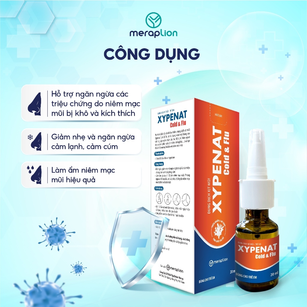 Combo 2 Xịt mũi XYPENAT Cold & Flu cho bé 20ml hỗ trợ giảm cảm lạnh, làm ẩm, bảo vệ niêm mạc mũi - T302201013_2