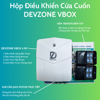 Bộ Điều Khiển Cửa Cuốn Từ Xa Qua Điện Thoại DEVZONE HD AUTO Tự Động Wifi Thông Minh Bằng App Bảo Mật Cao NEW GEN Mã Nhảy
