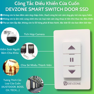 Bộ Điều Khiển Cửa Cuốn Từ Xa Qua Điện Thoại DEVZONE HD AUTO Tự Động Wifi Thông Minh Bằng App Bảo Mật Cao NEW GEN Mã Nhảy