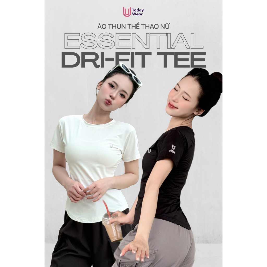 Ảnh Áo thun thể thao nữ Essential Dri-FIT tập gym yoga chống tia UV chống nắng UPF 50+ Today U Wear 2