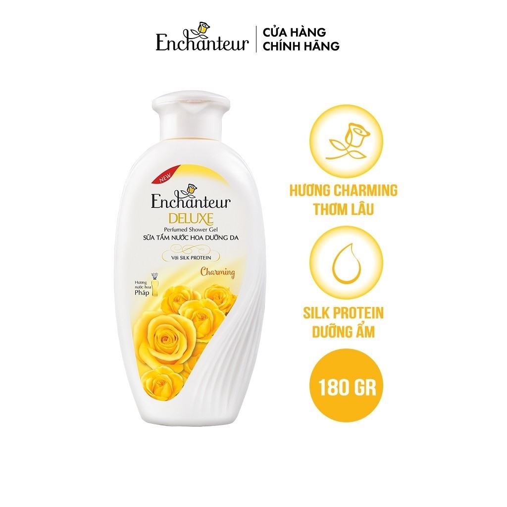Sữa tắm hương nước hoa dưỡng da thơm mịn Enchanteur 180g sữa dưỡng ẩm 200G