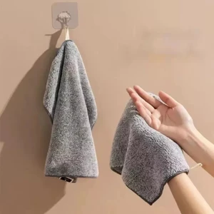 Set 10 Khăn lau bếp màu xám, khăn lau tay, lau bát đĩa 2 mặt 22cm x 22cm
