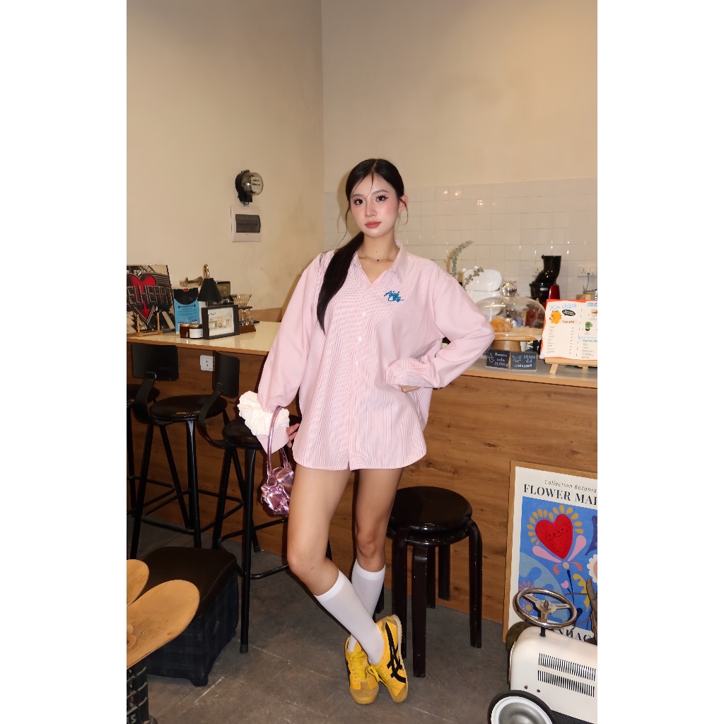 Áo Sơ mi sọc form rộng oxford Mid Season Striped Shirt AIAI OFFICIAL | BigBuy360 - bigbuy360.vn