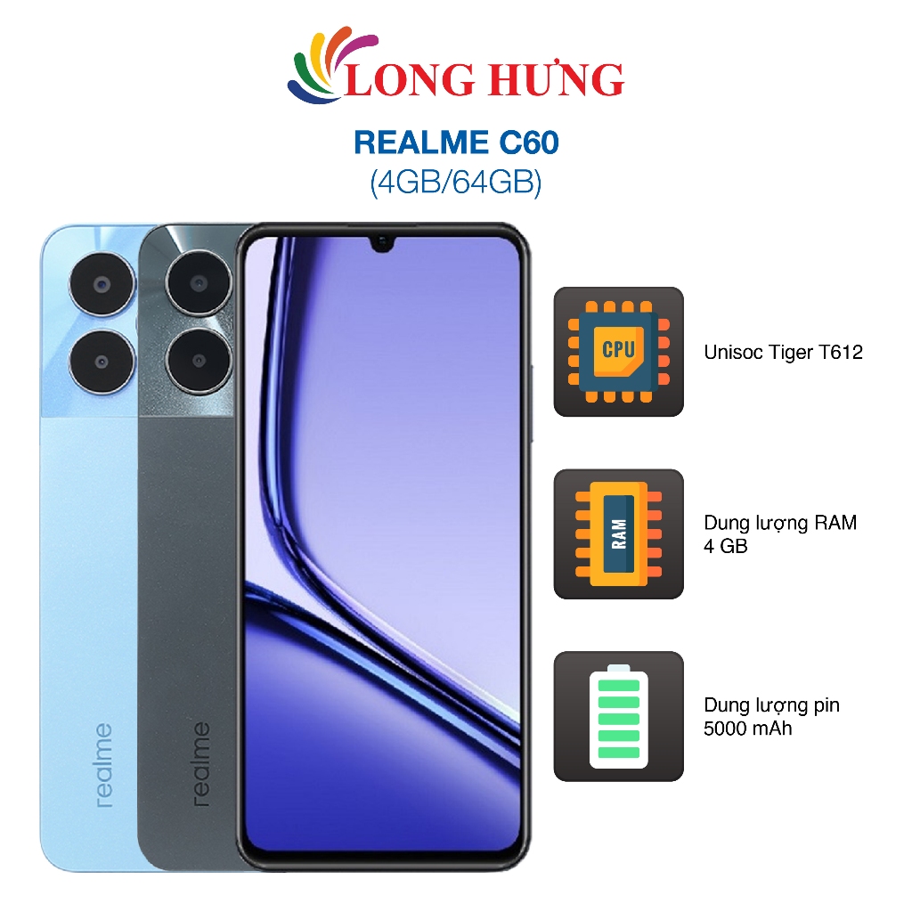 Điện thoại Realme C60 (4GB/64GB) - Hàng chính hãng | Shopee Việt Nam