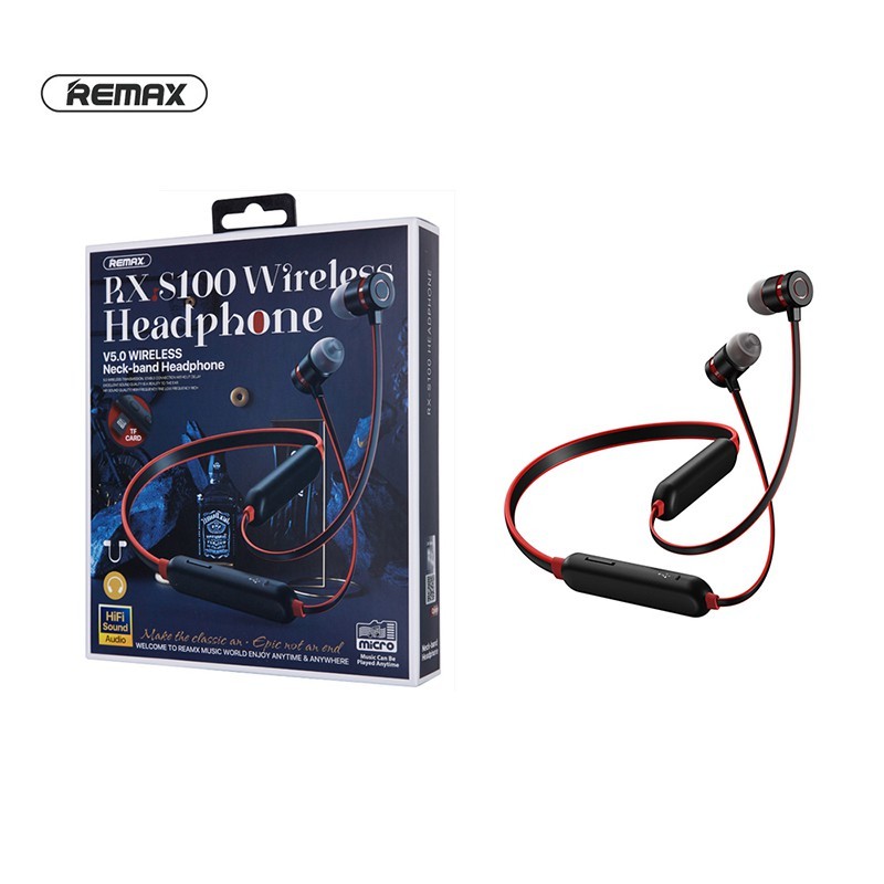 ֎Tai nghe Bluetooth REMAX RX-S100(Đen)(300g) | Shopee Việt Nam
