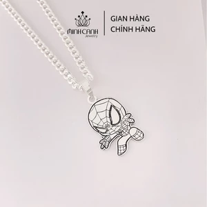 Vòng Cổ Bạc Siêu Nhân Người Nhện Khắc Tên Cho Bé Trai - Minh Canh Jewelry
