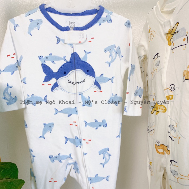 [MD124] 0-3M(3-5,5kg) Áo liền quần/ Body sleep suit liền tất cho bé trai các hãng xuất xịn