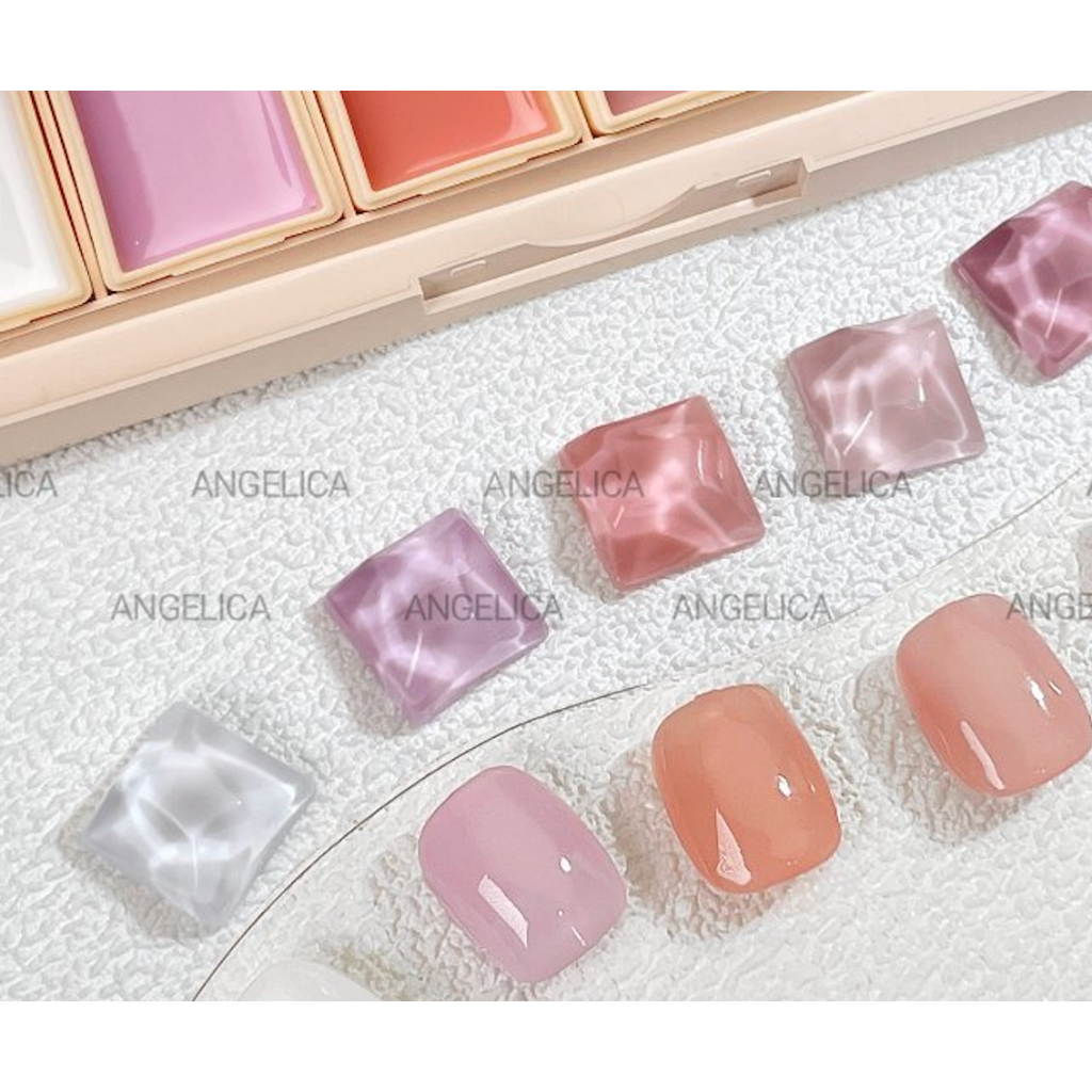 Set Gel Thạch dặm omber 9 màu chính hãng ANGELICA