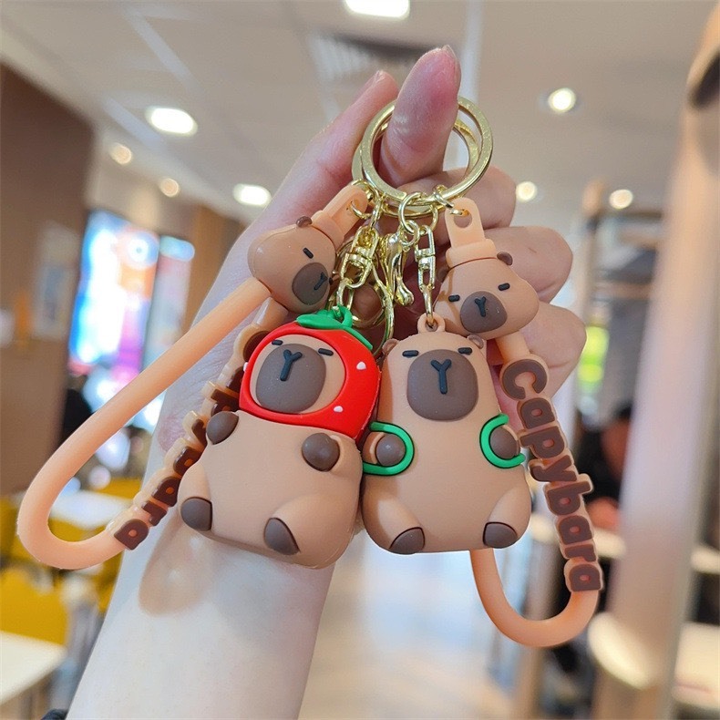 Móc Khóa Cao Su Kèm Dây Strap Capybara, Sanrio, Lotso, Hoạt Hình Lotso ...
