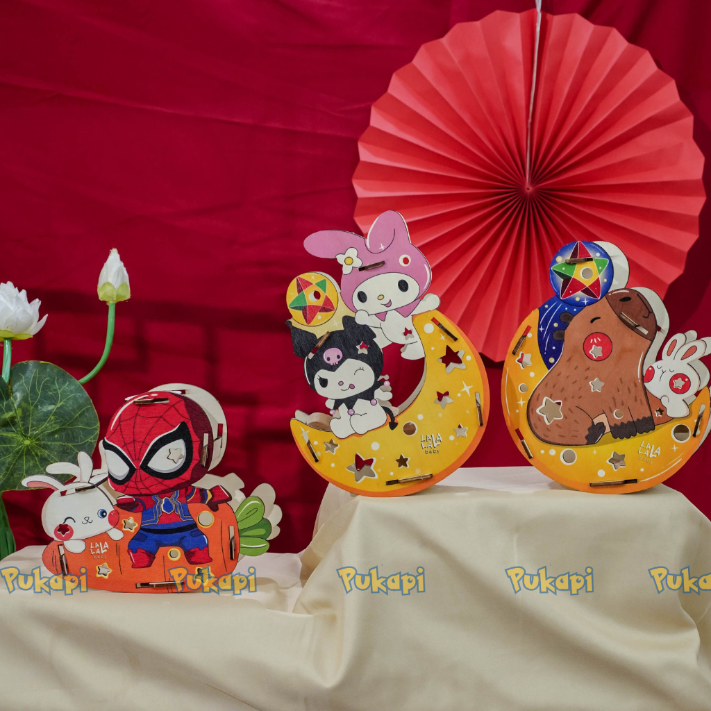 Sỉ Lồng Đèn Gỗ Tự Tô Màu In Màu Lắp Ráp 8 Chủ Đề Đèn Lồng Trung Thu Handmade 2024 Cho Bé-Đồ Chơi Cho Bé PUKAPI