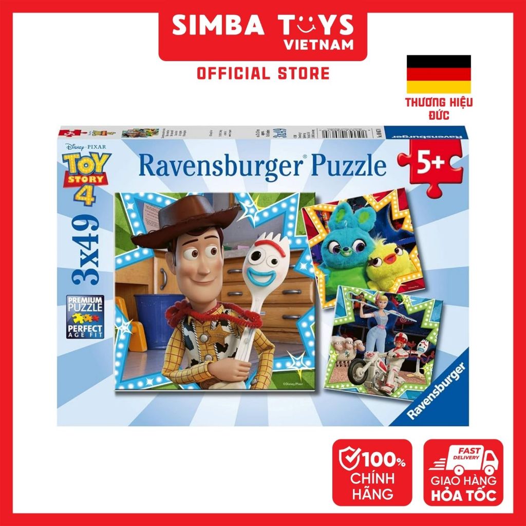 Đồ Chơi Xếp Hình 3 Bộ 49 Mảnh RAVENSBURGER Disney Toy Story 4 Jigsaw ...