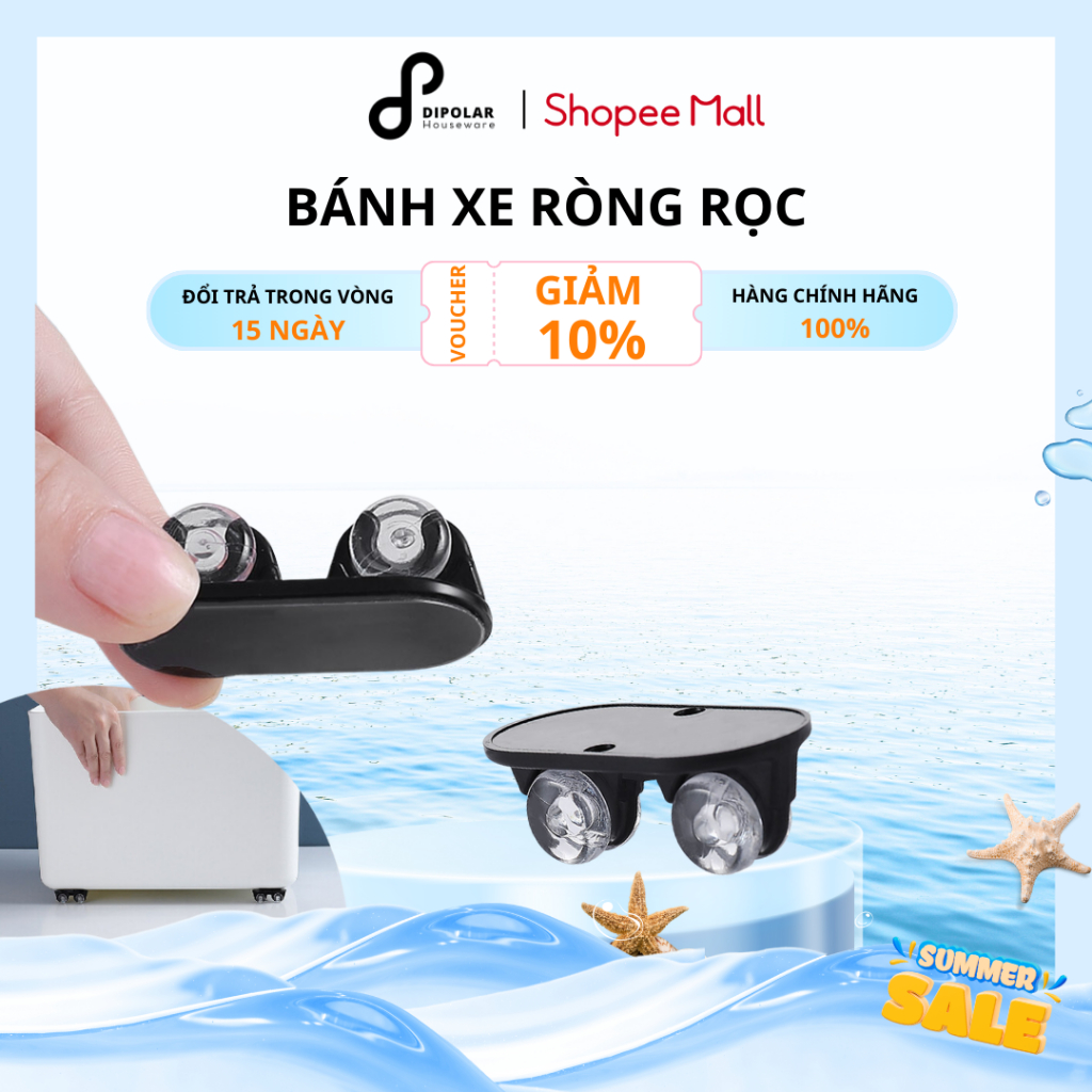 Bộ 4 Bánh Xe Ròng Rọc Mini DIPOLAR Chịu Lực Tốt Xoay 360 Độ Tự Dính ...
