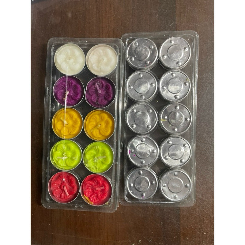 NẾN ĐỒNG XU, NẾN NGHÊ THUẬT SẮC MÀU, VỈ 10 VIÊN - VPP QUỐC HUY