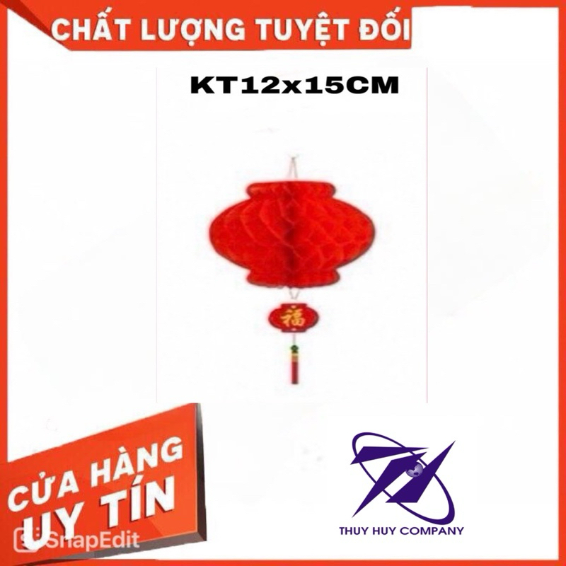 [SÉT] 2 QUẢ CẦU ĐỎ NILON XẾP TRANG TRÍ TẾT, SỐ 6, KT12x15CM - SÁCH VPP QUỐC HUY