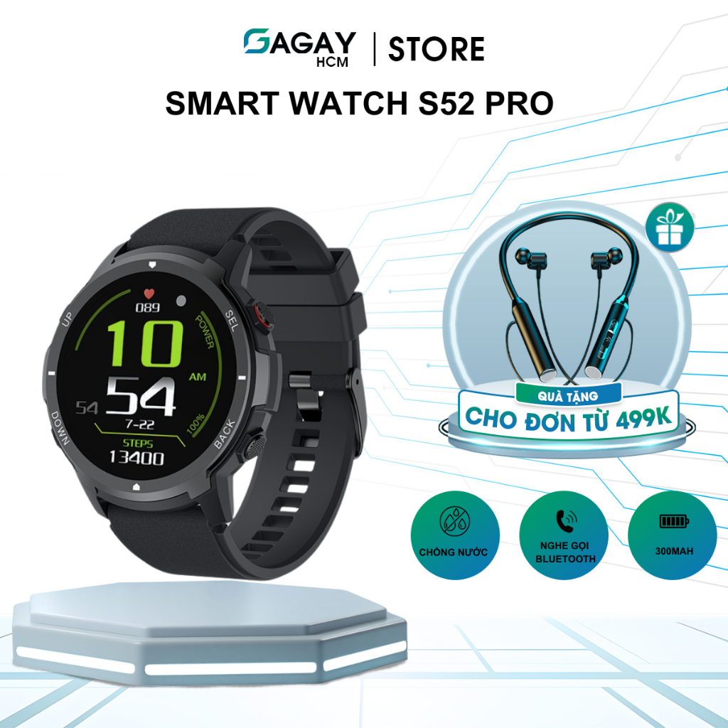 Đồng hồ thông minh Smart watch S52 Pro nghe gọi lướt web, đo nhịp tim ...