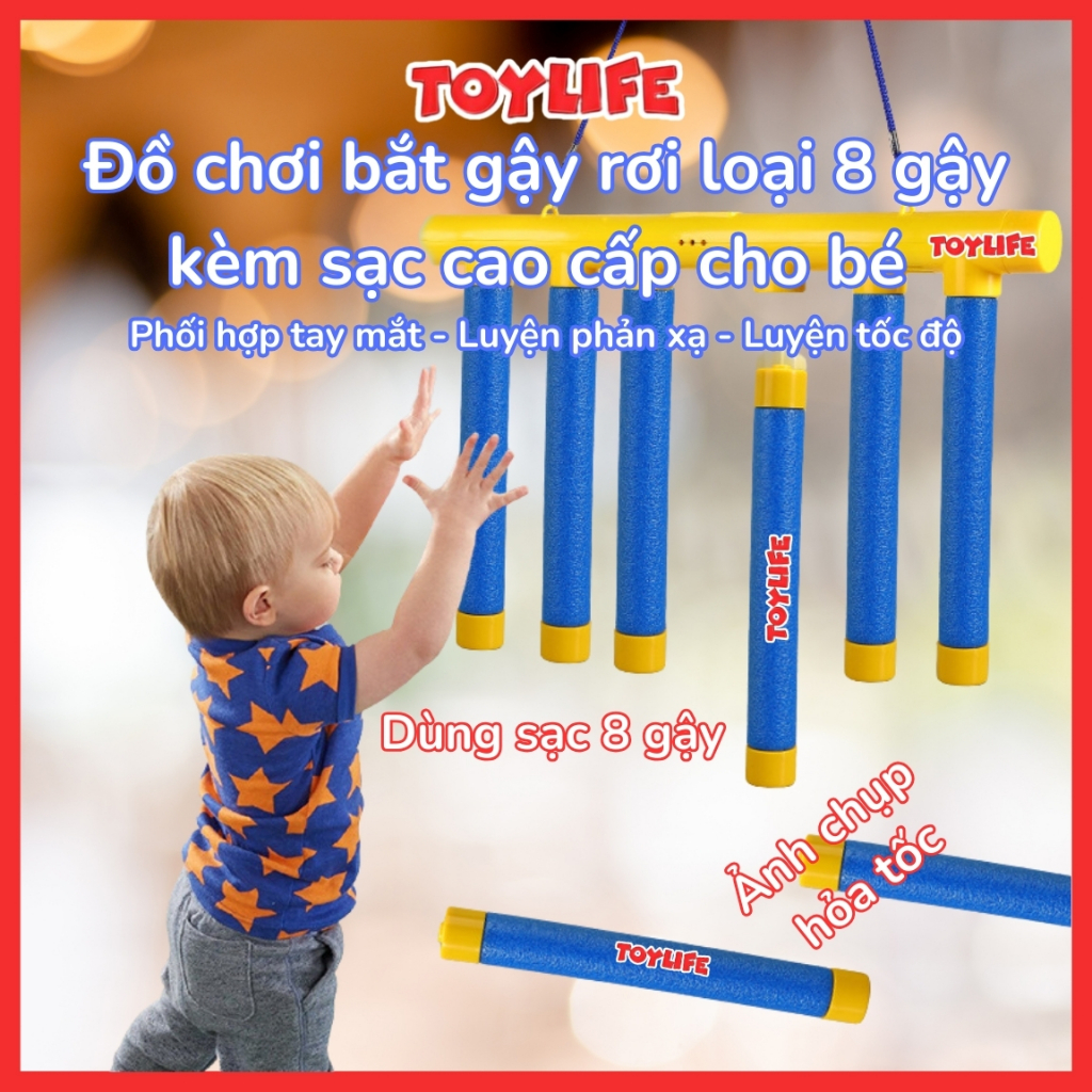 Đồ chơi bắt gậy rơi loại 8 gậy kèm sạc cao cấp cho bé bộ đồ chơi bắt ...