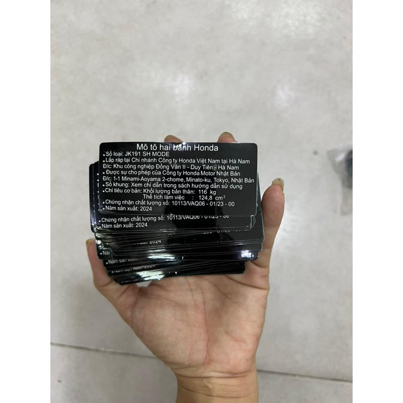 Tem thông số sh mode 2022-2026 chuẩn hãng