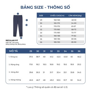 Owen - Quần tây Regular Fit QR257117 màu Đen chất liệu Poly recycled (Renu)