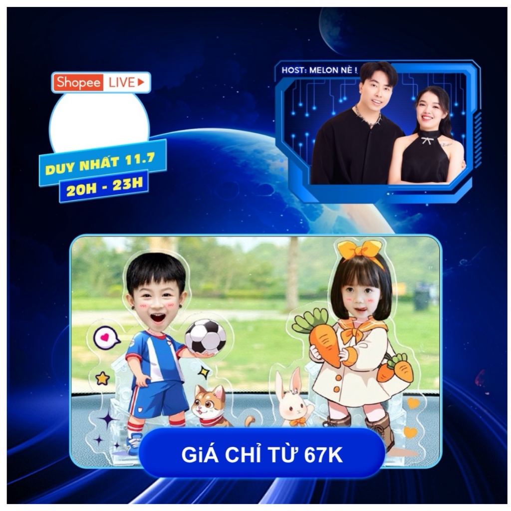 ( QUÀ TẶNG TỐT NGHIỆP  ) Mô hình standee lắc đầu chạy pin ghép mặt theo yêu cầu chibi cute Trí Decor làm QUÀ SIÊU CUTE