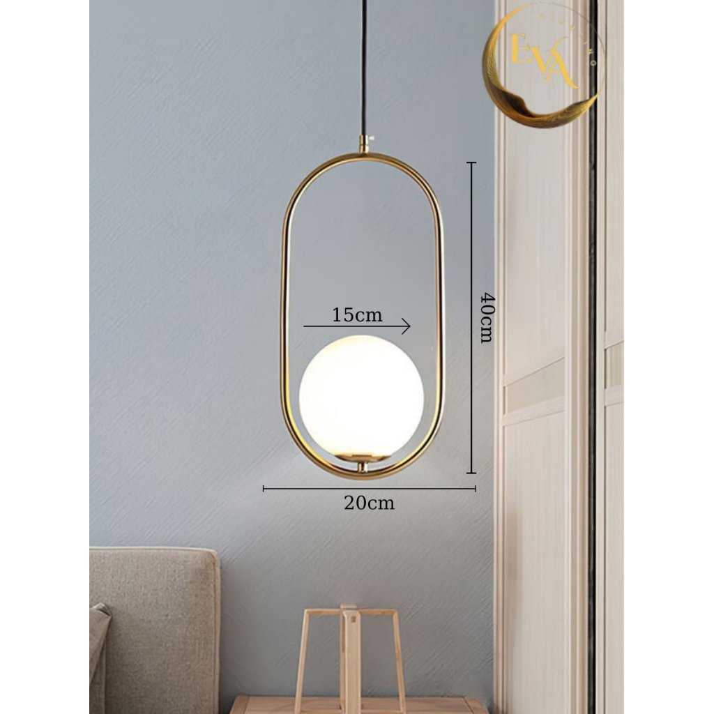 Đèn thả Decor EVA TY032-1 thả đầu giường, thả bàn ăn, thả phòng khách phong cách hiện đại bảo hành 12 tháng