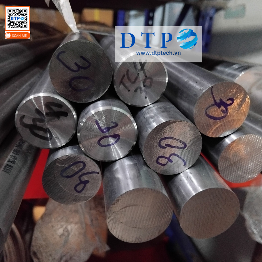 Láp titan GR5 Phi 30 -thanh titan GR5 30mm-Phôi đặc titan gr5 phi 30 ...