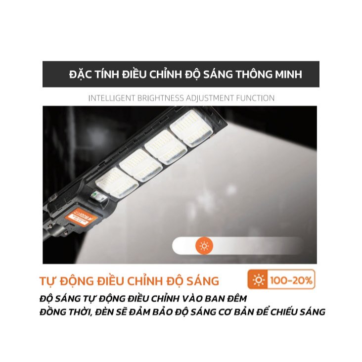 Ảnh Đèn Năng Lượng Mặt Trời Liền Thể, Đèn Cao Áp Cảm Biến MODI SOLAR Chống Nước Loại 300W, 400W, 500W 2