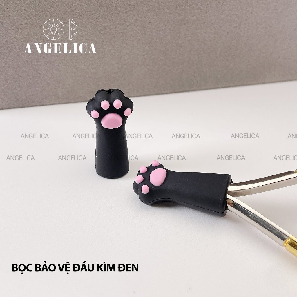 Bọc đầu kìm hình chân mèo cute - Bọc bảo vệ đầu kềm silicon chuyên dụng cho dân làm móng ANGELICA