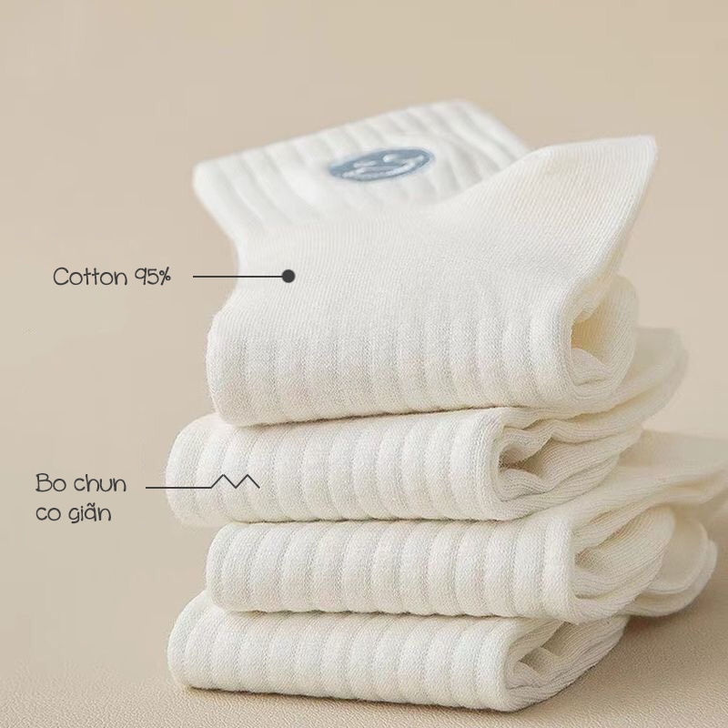 Tất vớ nam nữ cổ thấp họa tiết dệt rõ nét, chất liệu cotton co giãn 4 chiều - Ekiu Shop