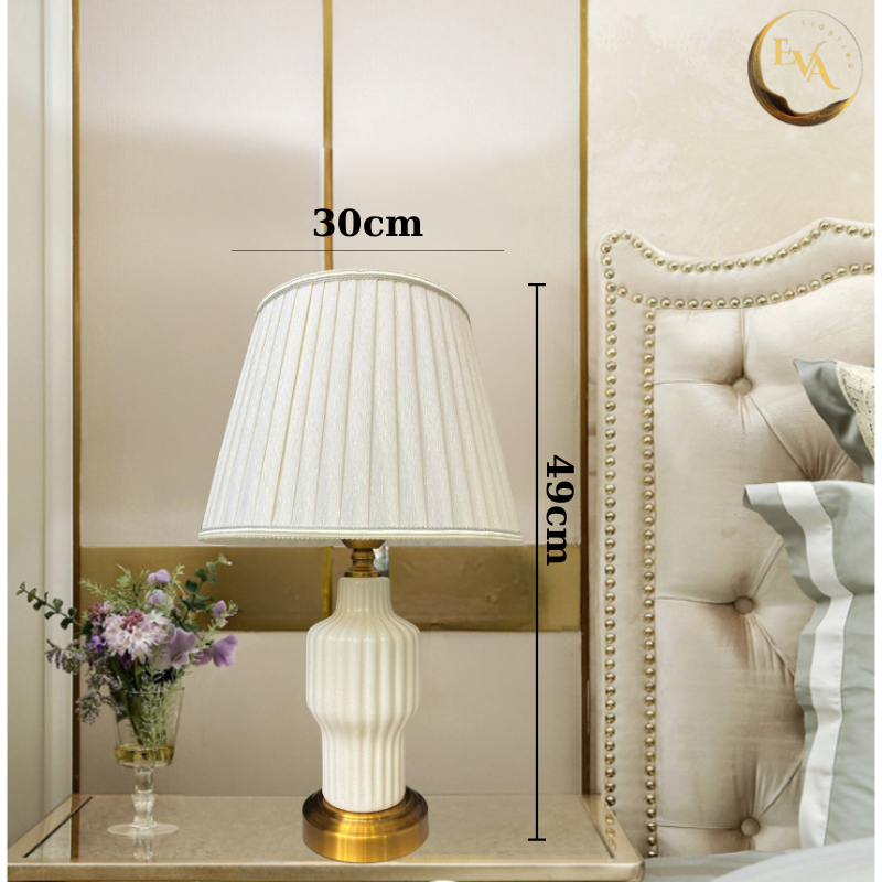 Đèn bàn đèn ngủ để bàn EVA AP6008 trang trí phòng khách, phòng ngủ, bàn làm việc sang trọng bảo hành 12 tháng