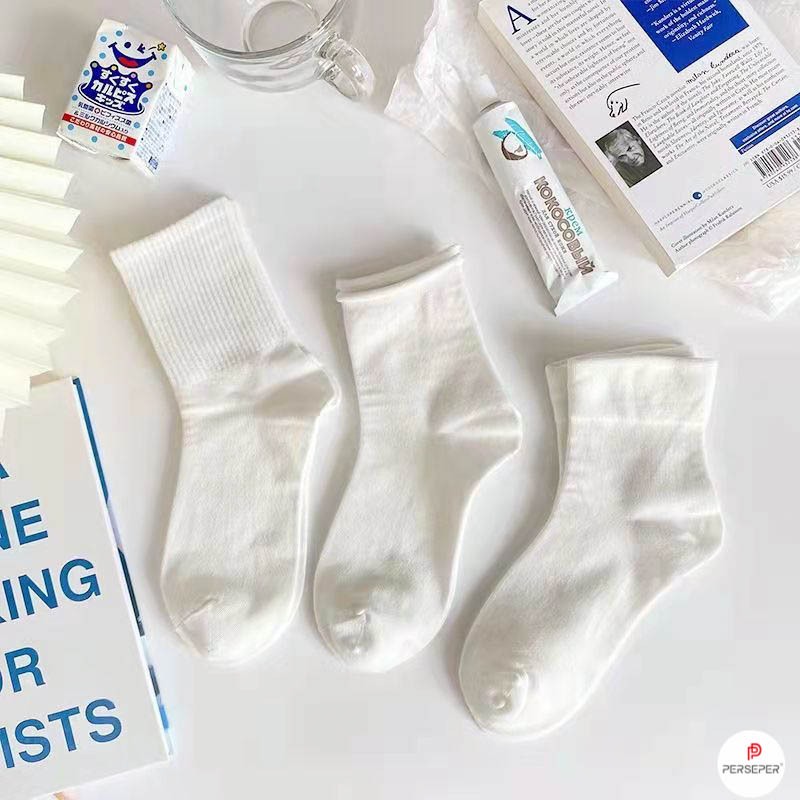 Vớ nữ lolita bèo nhún chất liệu cotton co giãn 4 chiều, tất cổ cao phong cách Hàn Quốc - Ekiu Shop