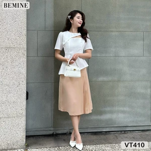 Chân váy xếp ly bên dáng chữ A BEMINE VT410