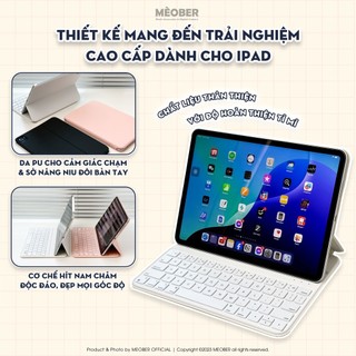 [Premium] Bao Da Kèm Bàn Phím Wireless Folio Keyboard cho iPad Air 4/5/6/7, Pro 11  M1 M2, Gen 10/11 by MèoBer