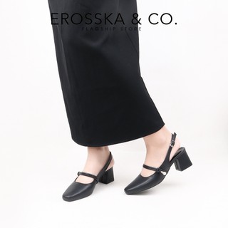 Erosska - Giày cao gót nữ quai ngang đính hạt ngọc kiểu dáng thanh lịch cao 6cm màu kem - EL045