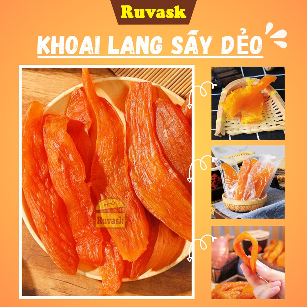 Khoai Lang Sấy Dẻo SIÊU NGON Túi 500G - Khoai Lang Mật Sấy Dẻo Hút Chân ...