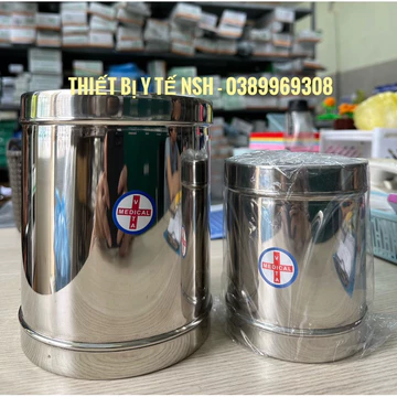 ❤️[HÀNG ĐẸP] HỘP ĐỰNG BÔNG GÒN ĐẠI GHÉP PHI 13 x 16cm Hộp Gòn Inox Đựng Bông Gòn cồn size đại 13cm x 16cm