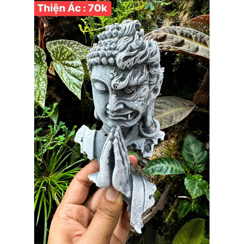 mô hình tượng Thiện -Ác decor,setup tiểu cảnh,terrarium