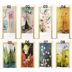 Màn rèm noren 2 mảnh phong cách Nhật/Trung Hoa/Tự nhiên (chưa kèm thanh)