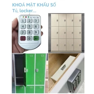 Khoá tủ mật khẩu điện tử phím bấm tặng pin 4*aaa